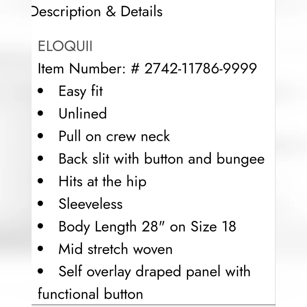 NWT, Eloquii draped blouse - Picture 4 of 5